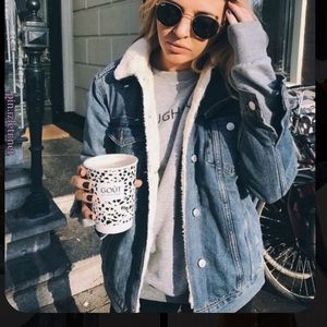 Abercrombie & Fitch Sherpa Jean Jacket